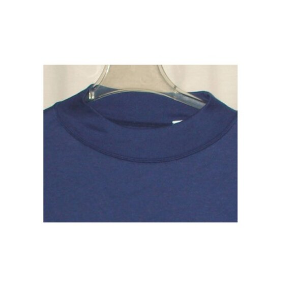 Vtg International Sportswear Mock Neck Pullover TOP, Plus Sz 2X, Navy Blue - Picture 2 of 6